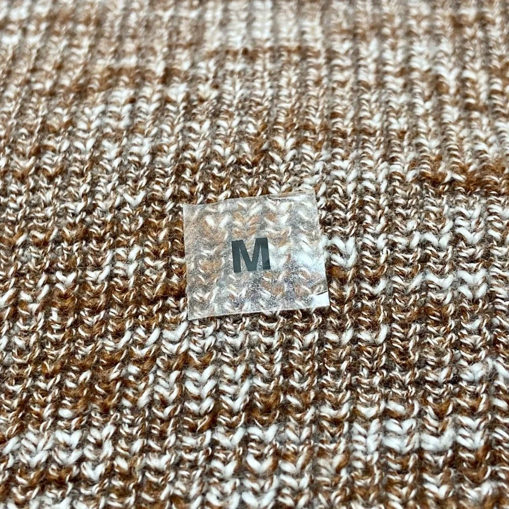 Express Sweater Men's Medium Camel Heather 1/4 Zip Cowl Neck NWT Has Defect Read